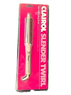 Vintage CLAIROL Slender Twirl CB-6 Curling Iron Brush (80s) New In Box